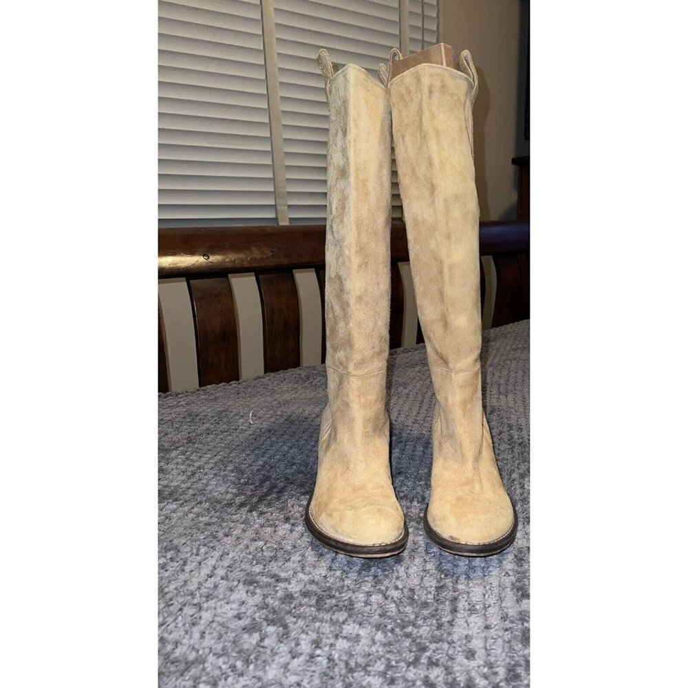 FORNARINA Suede Honey Cowgirl Style High Heel Boots Md in Italy Sz 36 - Picture 2 of 16